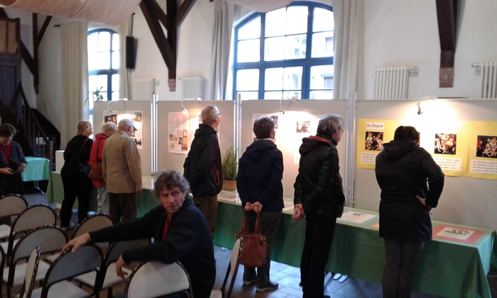 Teilansicht der Adolf-Holst-Ausstellung in Mücheln im Herbst 2017